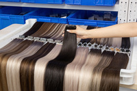 Vente en gros directe usine : Cheveux vierges russes à cuticules intactes, double tirage, trame fine invisible Genius européenne