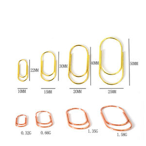 Papeterie de <span class=keywords><strong>bureau</strong></span> personnalisée de différentes tailles, grand trombone plat en métal en forme de U avec plastique et matériau magnétique - Product Image 1