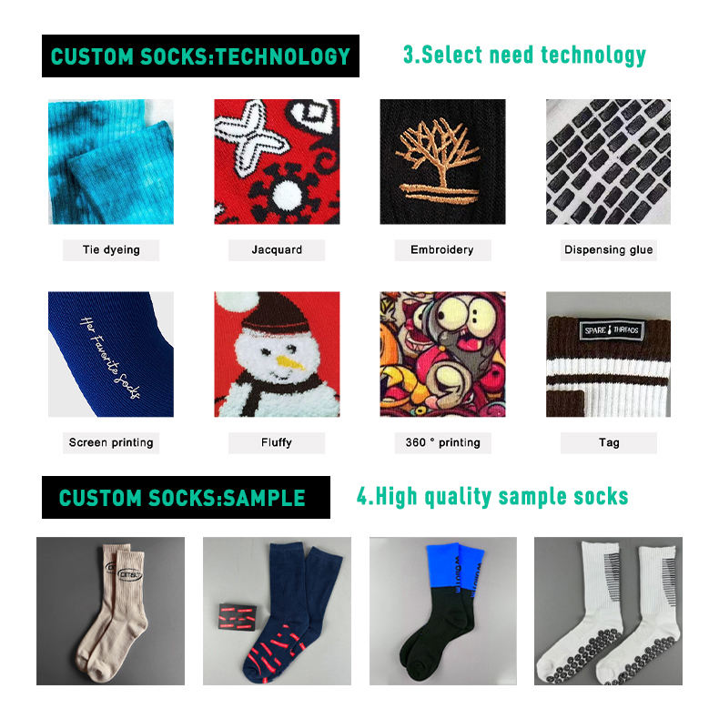 Personalized Design Custom Logo Socks Print Embroidered Jacquard Custom Socks White Black Unisex Men Cotton Socks