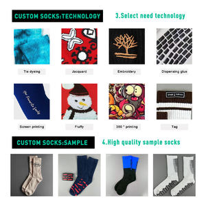 व्यक्तिगत डिजाइन कस्टम लोगो मोजे प्रिंट कढ़ाई जैक्वार्ड कस्टम मोजे सफेद काले यूनिसेक्स पुरुषों के कपास मोजे - Product Image 2