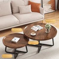 Table basse moderne en bois avec rangement, design épuré, étagère de chevet et table d'appoint pour salon, chambre et dortoir