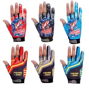 Guantes de pesca de medio dedo de poliéster transpirables antideslizantes para pescar unisex Ztc031 - Product Image 1