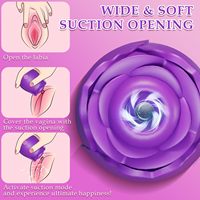 Vibrateur en forme de rose Jouet en silicone violet pour femmes pour son plaisir Design discret