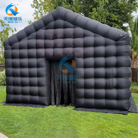 Tente gonflable en forme de cube de glace noire de haute qualité, taille personnalisable, pour cinéma mobile, tente gonflable étanche à l'air