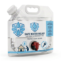 Sac de stockage d'eau potable portable 3L 5L 10L avec robinet, conteneur d'eau flexible