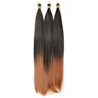 Lots de mèches synthétiques pré-étirées ultra-lisses pour tresses, cheveux longs et soyeux pour micro-tresses en vrac