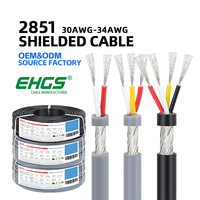 Câble blindé EHGS 2851 34AWG 32AWG 30AWG en cuivre PVC pour appareils audio, équipements de contrôle et connexions de signal électronique