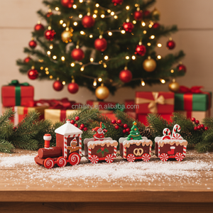 Hatty Wooden Trains Festive <b>Window</b> <b>Display</b> Toys and Kindergarten <b>Christmas</b> Holiday Gifts Factory Wholesale - Product Image 6