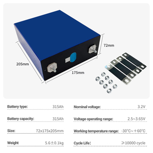Envío en 7 días Batería de iones de litio LifePO4 prismática recargable de 3.2v y 315Ah para sistema de energía solar doméstico - Product Image 6