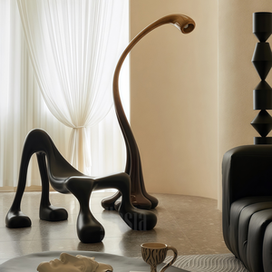 Chaise de loisirs abstraite créative en PRF-pour salon, hôtel, extérieur | Banc à chaussures d'entrée - Product Image 1