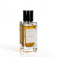 Flacon de Parfum Vide en Verre Carré de Luxe 30ml 50ml 100ml avec Bouchon Magnétique, Flacon de Parfum Rectangle, Boîte Personnalisée