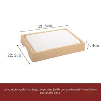 Grande planche de présentation en bois pour sushis et sashimis, avec grille ABS, pour fruits de mer réfrigérés, buffet et banquets japonais