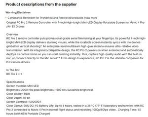 Nuevo Control Remoto Original RC Pro 2 con Pantalla Mini-LED de 7 Pulgadas de Alto Brillo y Pantalla Giratoria para Drones Mavic 4 Pro/Air 3S - Product Image 5