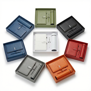 Promotional Business Gift <b>Sets</b> Custom Logo Leather Office Combo <b>Notebook</b> <b>Pen</b> Insulated Water Bottle <b>Set</b> with Gift Packaging - Product Image 5