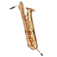 Rebon Eb Key Baritone Saxophone Adjustable Brass Body Gold Lacquer Finish Bakelite Head Performance Practice Wind Instrument