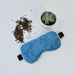 Masque oculaire occultant 100 % coton avec oreiller, thérapie par pression et parfum de lavande, micro-ondable, <span class=keywords><strong>pour</strong></span> le voyage, la méditation, le soulagement de l'<span class=keywords><strong>insomnie</strong></span> - Product Image 1