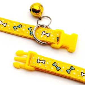 Collier de chien en nylon imprimé léopard pour petit animal de compagnie enduit de plastique coloré petite cloche en polyester durable pour chats - Product Image 3