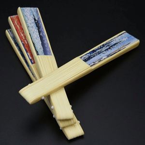 BSBH Customized Japanese Hand Fan for Women Carved Traditional Angel Decoration for Parties or Weddings Souvenir <b>Gift</b> - Product Image 2