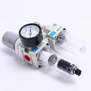 Auto Drain AC2010-02D Combination Pneumatic FRL Unit Air Source Treatment Air Filter Regulator With Lubricator And Gauge