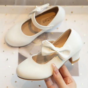 Zapatos de Tacón Bajo para Niñas, Zapatos de Vestir de PU, Tacones Bajos para Niñas, para Bodas, Fiestas, Escuela - Product Image 4