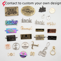 Étiquettes métalliques de luxe personnalisables Lihui, écologiques, sans plomb ni nickel, découpées avec logo en lettres, pour sacs à main et vêtements