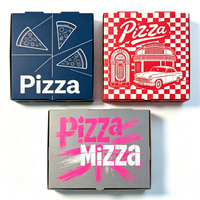 Boîte alimentaire en kraft anti-graisse personnalisée pour pizza, hamburger, frites, restaurant, vente en gros