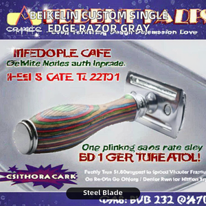 Rasoir à lame unique en acier inoxydable personnalisable BEIKELIN, manche en aluminium, finition gris classique, pour bikini et visage - Product Image 2