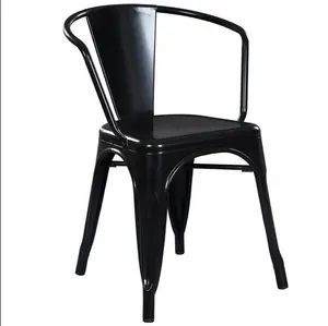 Metal chairs Hot sale cheap modern heavy duty restaurant cafe chairs indoor TX metal dining chairs