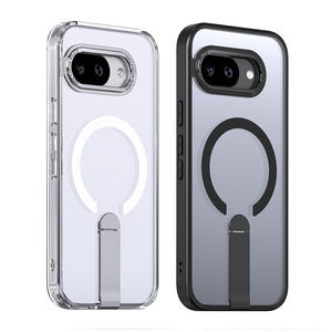 Funda de teléfono transparente para PC con soporte de aleación de aluminio para <span class=keywords><strong>Google</strong></span> Pixel 9 9A 10 Pro XL Funda magnética - Product Image 1