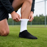 Chaussettes de football antidérapantes pour hommes avec couche interne rembourrée pour une meilleure adhérence, idéales pour les matchs de ligue, production en série