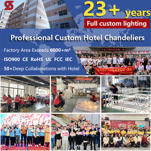 Hiện đại Quảng trường sảnh khách sạn Đèn chùm K9 pha lê tùy chỉnh kích thước trần ánh sáng lớn Pha Lê Trần Ánh sáng đèn chùm - Product Image 4