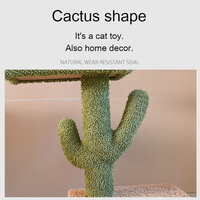 Arbre à chat de luxe personnalisé en forme de cactus, tour griffoir haute de sol à plafond en laine, structure d'escalade pour chat réglable sur 4 niveaux, multi-chats