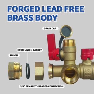 BH Brass Tankless Máy Nước Nóng Van Kit Áp Lực Cứu Trợ Van Chì Miễn Phí 600Wog <span class=keywords><strong>Cupc</strong></span> Cấp Giấy Chứng Nhận - Product Image 5