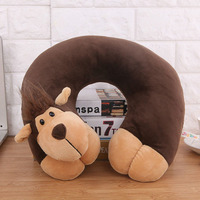 Oreiller de cou multifonctionnel en forme de U pour animaux de la forêt Lion Girafe Voyage Bureau Sieste Voiture Avion