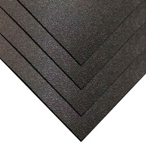 Feuille d'ABS texturée noire brillante de 1/4 pouces ignifuge et écologique pour le service de coupe de meubles inclus - Product Image 1