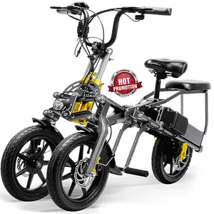 Bolerider 3 колеса е-скутер способный преодолевать Броды 500w 48v 15.6ah электрический велосипед складной e-велосипед с двойным батареи