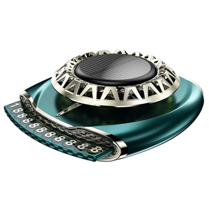 Nouveau design de <span class=keywords><strong>d</strong></span>ésodorisant rotatif de luxe à énergie solaire pour voiture avec numéro de téléphone de carte de stationnement temporaire - Product Image 2