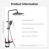 Meilleure vente en stock : Ensemble de douche thermostatique à touches piano, 4 modes, 4 sorties, jet doux, chromé – Le favori d'Europe et d'Amérique