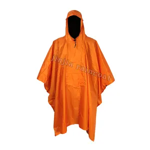 Raincoat And Poncho Custom Impermeable Lightweight Ripstop Nylon Raincoat Camouflage Durable Emergency Multifunctional Rain Poncho