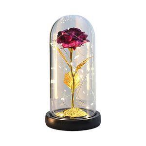 Regalo Personalizado para el Día de San Valentín, Cúpula de Rosas, Flor Seca, Rosa de Plástico con Luz para Mujer, con Caja - Product Image 1