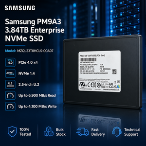 Samsung PM9A3 MZQL23T8HCLS-00A07 3.84TB Enterprise U.2 NVMe SSD 2.5" PCIe Gen4 X4 V-NAND TLC 6800MB/s - Product Image 1