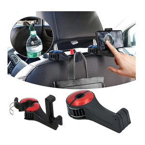 Gancho Oculto Universal 2 en 1 para Reposacabezas de Coche para Bolsas con Soporte para Teléfono Móvil, Organizador de Plástico para Reposacabezas de Coche - Product Image 6