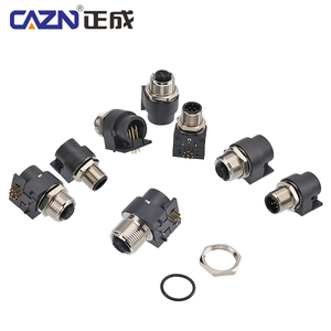 Connecteur à terre M12x1 mâle-femelle à grand volume M12 pour prise de courant PCB - Product Image 2