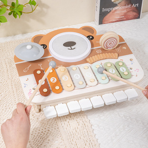 Cpc CE bán Hot Gấu âm nhạc Montessori Đồ chơi thiết lập cho 2-4 năm tuổi gỗ Xylophone nhạc cụ bộ gõ giáo dục âm nhạc - Product Image 6