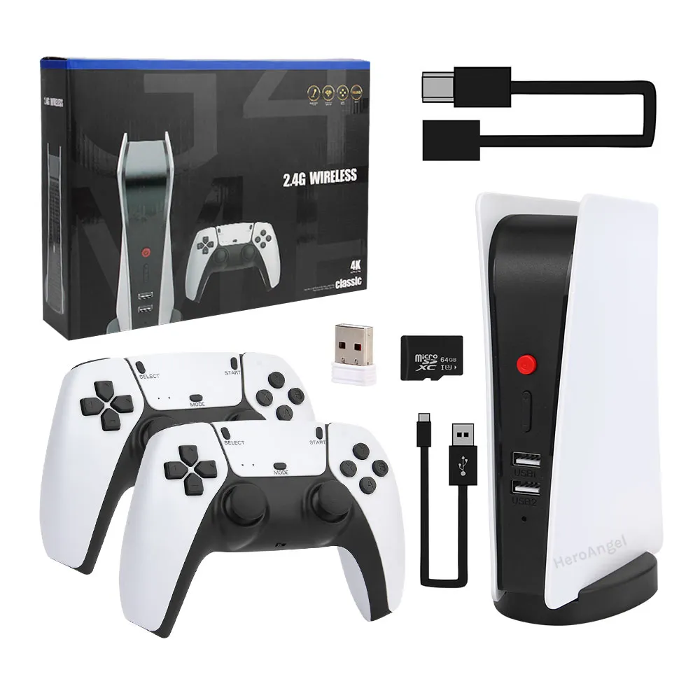 M5 Video Game Console 4k Retro Game TV-Box 15000+ Free Games 2 Wireless Controllers For PS1/CPS/FC/GBA Arcade Gaming