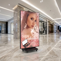 Écran d'affichage LED pliable vertical P1.86 P2.5 pour affiches, idéal pour les centres commerciaux