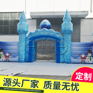 Arco Inflable de Navidad con Diseño de Castillo, Decoraciones Navideñas de PVC para Exteriores - Product Image 5