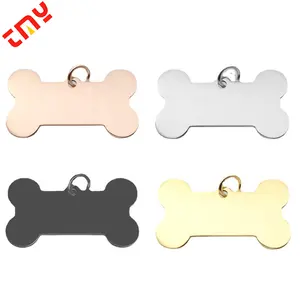 Hot Sales Customized Pet Cat Dog Tags Blank Stainless Steel Engraved Name Id Collar Labels Metal Crafts For Bone Dog Tag