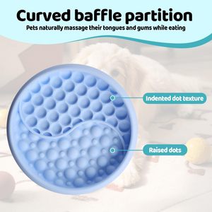 Nouveau bol en silicone pour chien, gamelle anti-glouton, tapis de léchage pour animaux, assiette nid d'abeille pour chien, bol anti-glouton pour l'alimentation lente - Product Image 4