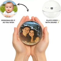 Nouvelle boule de cristal vidéo rechargeable écologique Romantique Memory Orb, cadeau créatif pour couple, anniversaire